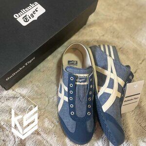 Onitsuka Tiger Slip On Denim/Blue Canvas Women 7.5 Euro 39